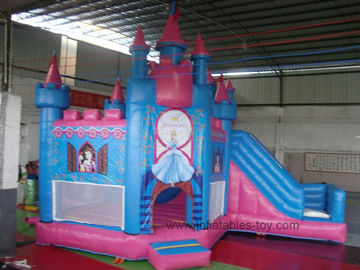 الأميرة الوردي دائم PVC قلعة كومبو Bounce House Rental Business Use