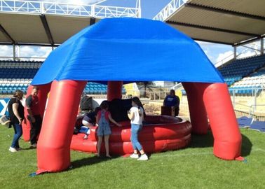 خيمة سرادق تجارية قابلة للنفخ PVC خيمة عنكبوتية تفجير مأوى كبير يستخدم في ألعاب روديو بولز الرياضية