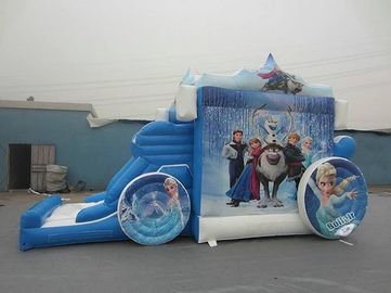 مدهش Frozon أميرة قابل للنفخ Combo، أزرق عربة قابل للنفخ Bouncer Combo
