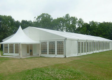 300 ~ 2000 الناس خيمة بيضاء كبيرة للنفخ للحزب ، في الهواء الطلق خيمة الزفاف الفاخرة