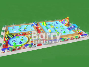 تصميم جديد قابل للنفخ ماء متنزه ملعب مع فيل منزلق زنبرك لصيف