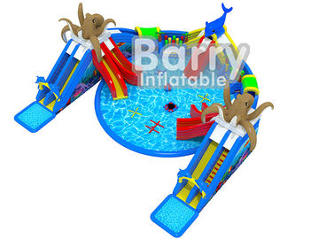 عملاق الماء حديقة الأخطبوط ، المحمولة تفجير الحديقة المائية مع ألعاب عائمة