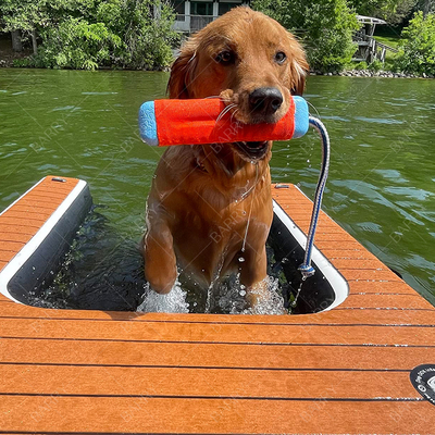 شعار مخصص مقبول قابلة للطي سلم كلب نفاخ حمام سباحة للكلاب صندوق مع أدوات إصلاح الملحقات
