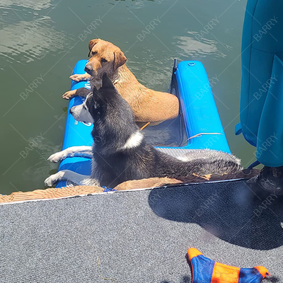 حمام بحيرة نهر قابلة للطي الحيوانات الأليفة الكلب السلالم العائمة الكلب قابلة للنفخ رصيف المياه للرصيف