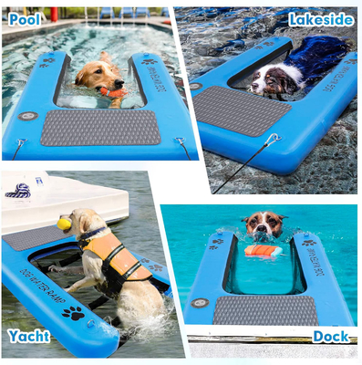 مساعدة الكلب على الخروج من الماء مع المنحدرات المنفخة للكلاب المسبح المنحدرات الكلاب للمسبحات والقوارب والمرفأات