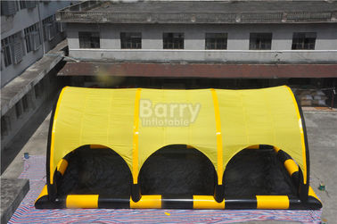 تخصيص الأصفر PVC القماش المشمع خيمة نفخ مع بركة ، مأوى قابل للنفخ