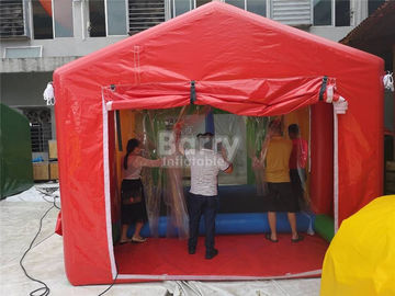 صغيرة مخصصة للحريق PVC نفخ دش خيمة لمدينة ملاهي