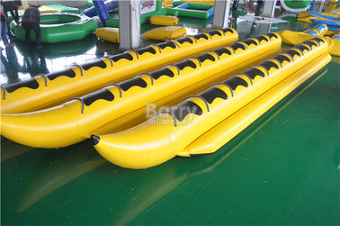 الأصفر نفخ قارب الموز PVC لعب المياه القماش المشمع لحديقة مائية