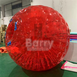 الأحمر نفخ ألعاب في الهواء الطلق 0.8 مم PVC / TPU ضياء 2.5 م 3 م العشب نفخ زورب الكرة