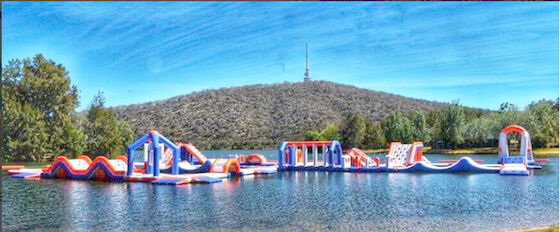 بحيرة ألعاب مائية قابلة للنفخ / ملعب عائم للمياه قابل للنفخ