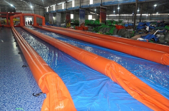 منزلق ماء طويل قابل للنفخ منزلق N Slide طباعة رقمية مقاس 100x7.5m