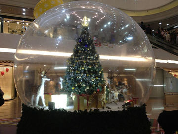 عملاق واضح PVC نفخ الإعلان منتجات كرة الثلج لعيد الميلاد