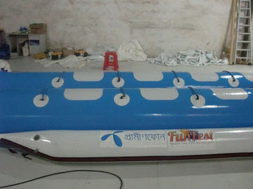 أزرق قابل للنفخ لعبة زورق / 6 شخص pvc قابل للنفخ ماء رياضة موز قارب