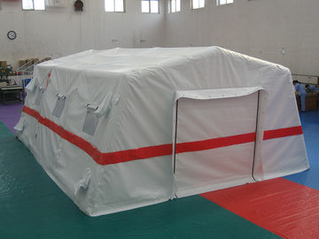 مستشفى الأبيض التقليدية لون خيمة نفخ ، 0.65mm PVC نفخ خيمة الطوارئ