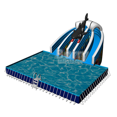 الفناء الخلفي في الهواء الطلق حمام سباحة مستطيل مع 0.9mm بولي كلوريد الفينيل القماش المشمع المواد