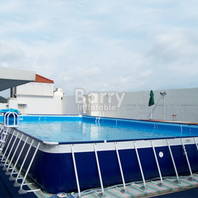 مشروع كبير مستطيل فوق الأرض حمام سباحة محمول بارتفاع 1.5 متر