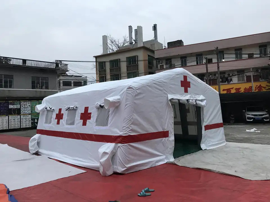 خيمة الإسعافات الأولية مستشفى خيمة الإسعافات الأولية للصليب الأحمر من البلاستيك المشمع البلاستيكية الضيقة