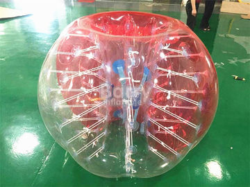 أحمر واضح في الهواء الطلق ألعاب قابلة للنفخ للبالغين / الإنسان فقاعة كرة الماء
