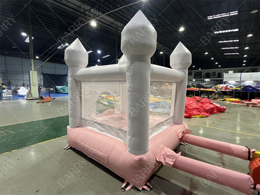 3.3x3m أبيض و وردي جميل ضخم حفل زفاف حفل الزفاف المزدوج القفز قلعة المزدوج