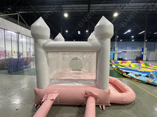 3.3x3m أبيض و وردي جميل ضخم حفل زفاف حفل الزفاف المزدوج القفز قلعة المزدوج