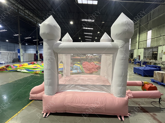 3.3x3m أبيض و وردي جميل ضخم حفل زفاف حفل الزفاف المزدوج القفز قلعة المزدوج