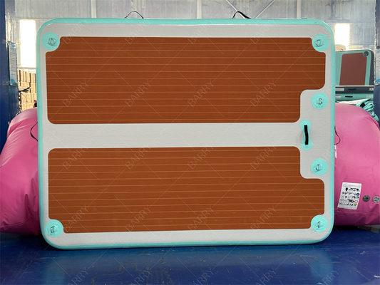 2.4×1.8×0.15m Dropstitch قارب مضخم Jet Ski Dock مياه عائمة سباحة سجادة الجزيرة