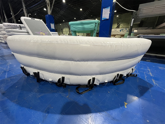 الرياضة المائية من نوع PVC التجاري السباحة القابلة للنفخة الجزيرة العائمة البيضاء القابلة للنفخة السباحة الصفوف العائمة الأريكة لليخوت