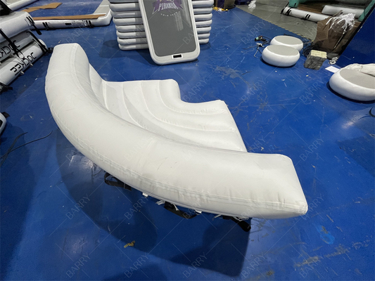 الرياضة المائية من نوع PVC التجاري السباحة القابلة للنفخة الجزيرة العائمة البيضاء القابلة للنفخة السباحة الصفوف العائمة الأريكة لليخوت