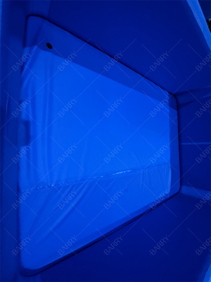حوض استحمام جليدي أزرق داكن مخصص من مادة PVC قابلة للنفخ بتقنية Drop Stitch مع غطاء للأطفال