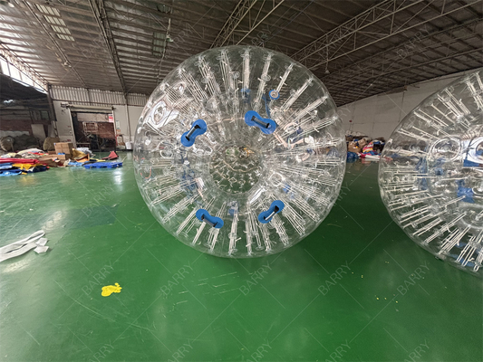 الكرة الدوارة الهامسترية المجنونة القابلة للنفخ من مادة PVC TPU بطول 2.5 متر للأطفال والكبار