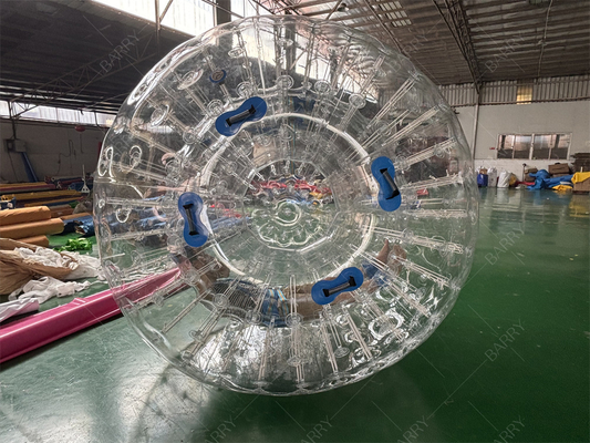 الكرة الدوارة الهامسترية المجنونة القابلة للنفخ من مادة PVC TPU بطول 2.5 متر للأطفال والكبار