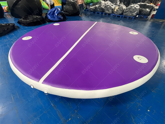 قطرة الخياطة أنابيب PVC المستديرة الأرجوانية قابلة للنفخ ألعاب المياه للبرك البحيرات