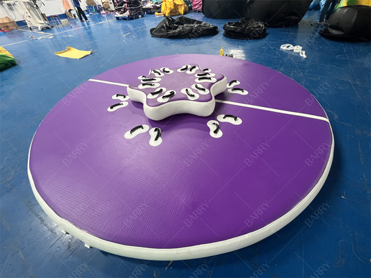 قطرة الخياطة أنابيب PVC المستديرة الأرجوانية قابلة للنفخ ألعاب المياه للبرك البحيرات