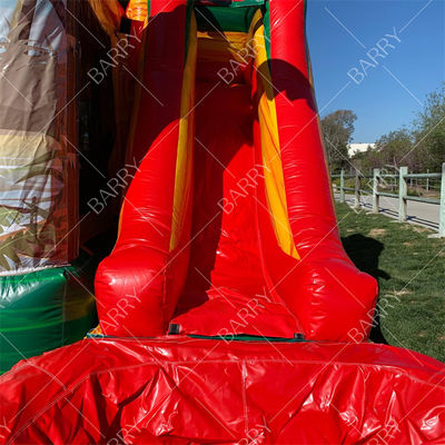 منزل نطاط على شكل ديناصور للأطفال مع منزلق قلاع نطاطة قابلة للنفخ ديناصور منزلق مع منفاخ