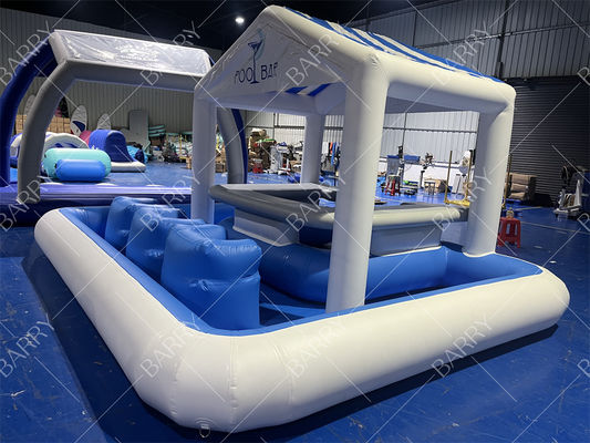 Commercial Backyard Large Superior Platform Party Floating Water Sofa Swimming Pub Inflatable Pool bar for Adult