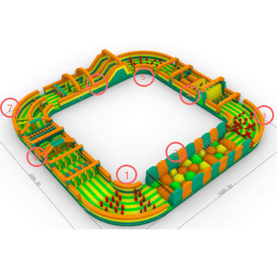 ملعب عقبات نطاط قابل للنفخ تجاري مخصص ممتع ومثير لجميع الأعمار