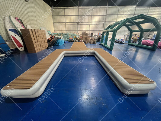 جزيرة مائية عائمة Jetski Dock مضخمة Y Pontoon منصة رصيف القوارب المحركية