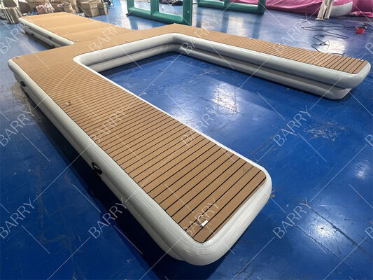 جزيرة مائية عائمة Jetski Dock مضخمة Y Pontoon منصة رصيف القوارب المحركية