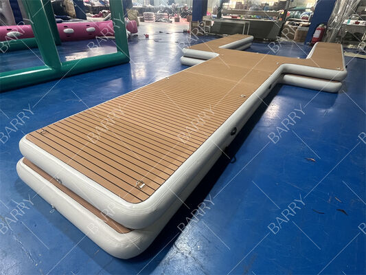 جزيرة مائية عائمة Jetski Dock مضخمة Y Pontoon منصة رصيف القوارب المحركية
