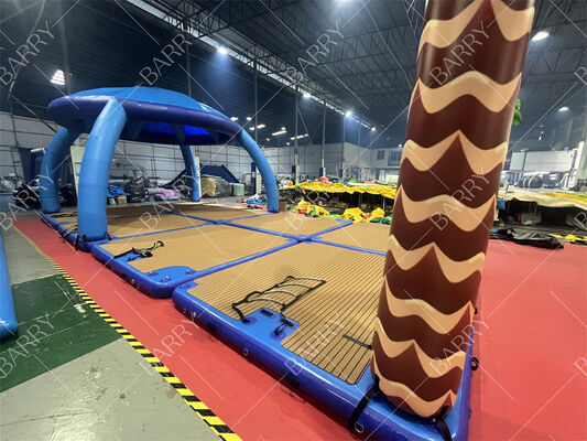 منصات عائمة قابلة للنفخ مصممة خصيصًا مع خيمة لمياه المحيطات والباناس العائمة المائية