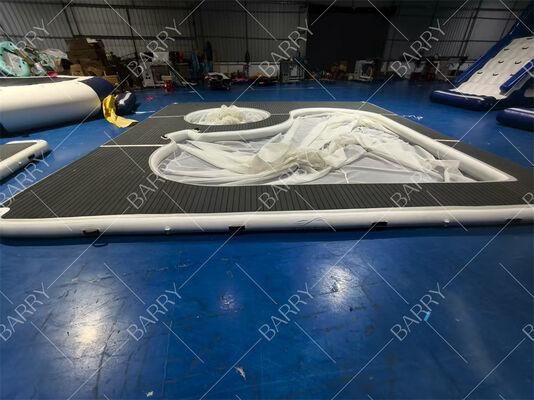 المجموعة الجديدة المخصصة المتنقلة القابلة للنفخ السباحة العائمة بحر بحر مع شبكة