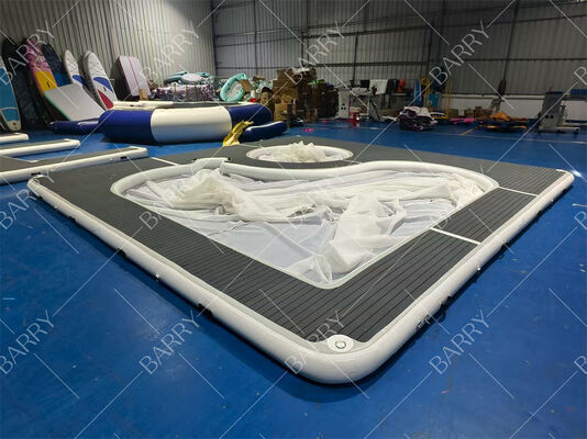 المجموعة الجديدة المخصصة المتنقلة القابلة للنفخ السباحة العائمة بحر بحر مع شبكة