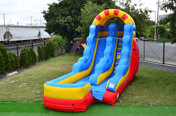 المنزلق المائي التجاري ذو الـ 15 قدماً ذو مسارين مزدوج مع بركة كبيرة