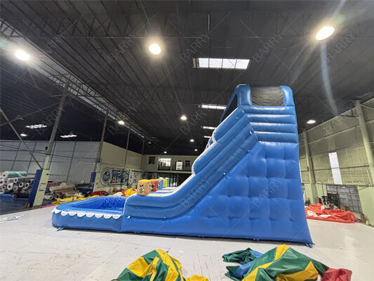 التجارية الموجة الزرقاء للأطفال الفناء الخلفي المزلق المضغوط مع حمام سباحة لاستخدام المنزل