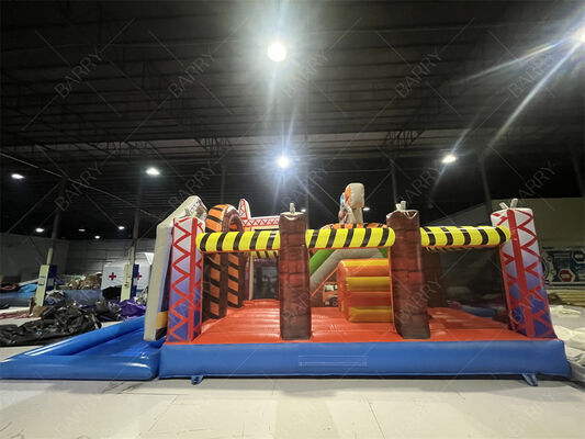 مبنى مغامرة مضخمة المزيج بيت القفز + الزلاجة + سباحة سباحة، كل شيء في واحد نظام لعب الأطفال