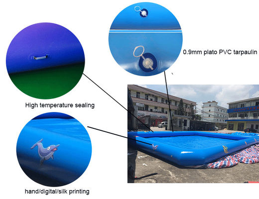 دائم PVC 0.9mm المواد الرخيصة العائمة نفخ بركة السباحة