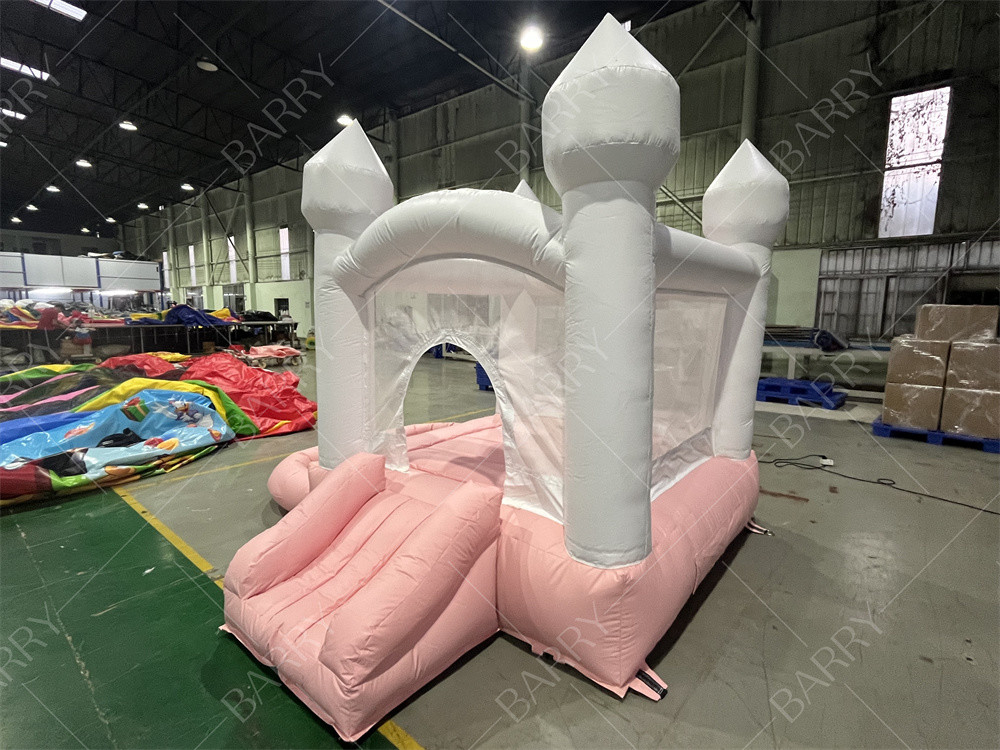 3.3x3m أبيض و وردي جميل ضخم حفل زفاف حفل الزفاف المزدوج القفز قلعة المزدوج