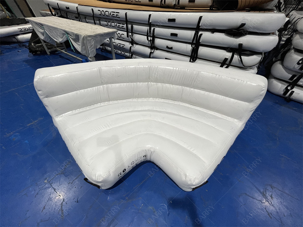 الرياضة المائية من نوع PVC التجاري السباحة القابلة للنفخة الجزيرة العائمة البيضاء القابلة للنفخة السباحة الصفوف العائمة الأريكة لليخوت
