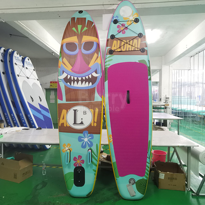 الوردي الأحمر اللون اليوغا كبيرة نفخ سوب المجلس المياه معدات اللعب PaddleBoard