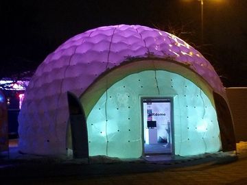 كوستوميزيد في الهواء الطلق نفخ خيمة مع إضاءة LED / الطباعة نفخ كشك قبة